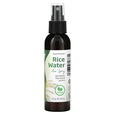 

Seven Minerals Rice Water Hair Spray with Nettle Aloe Vera & Jasmine 4 fl oz (120 ml)