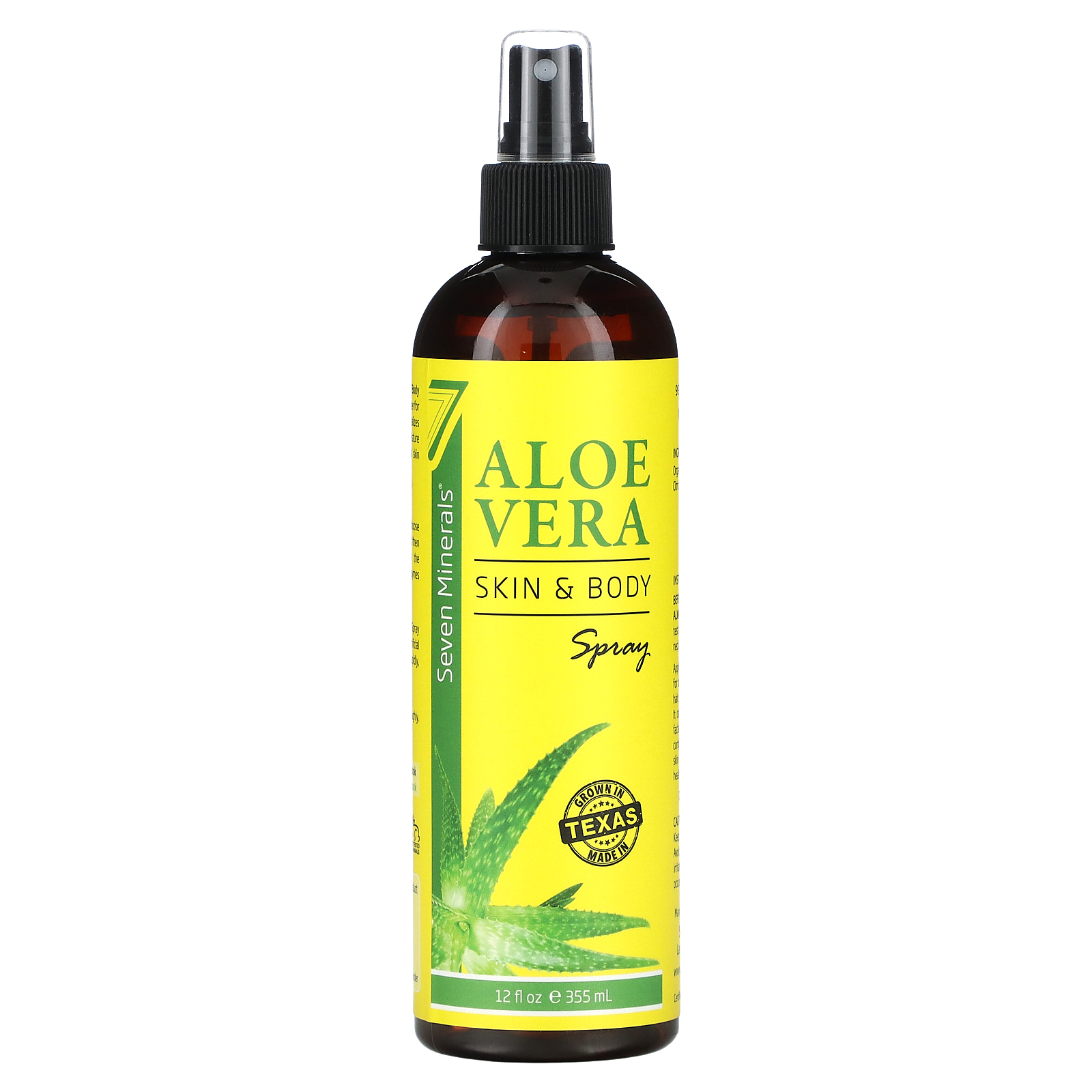 Seven Minerals Aloe Vera Skin And Body Spray 12 Fl Oz 355 Ml 6216
