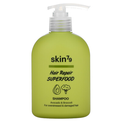 Skin79 Hair Repair Superfood, шампунь для чрезмерного стресса и поврежденных волос, авокадо и брокколи, 230 мл (7,77 жидк. Унции)