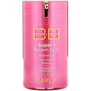 Skin79, Super+ Beblesh Balm، كريم B.B الأصلي، بعامل حماية من الشمس 30 ودرجة حماية من الأشعة فوق البنفسجية++، وردي، 1.35 أونصة سائلة (40 مل)