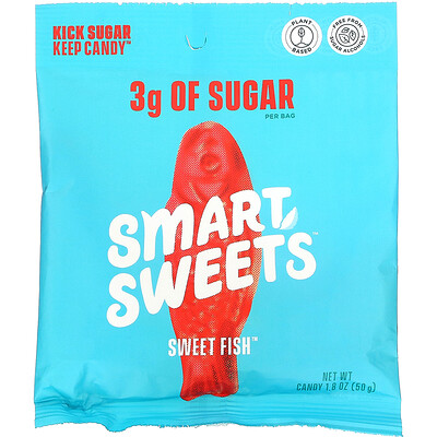 SmartSweets Sweet Fish, Berry, 1.8 oz (50 g)