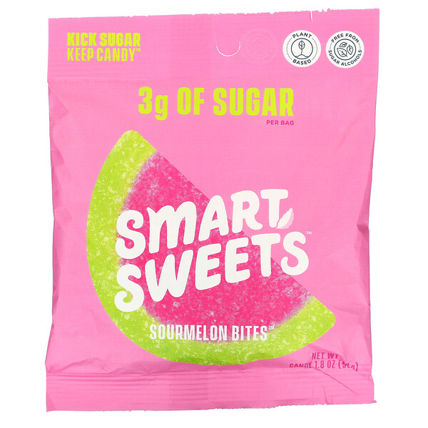 SmartSweets, Sourmelon Bites（サワーメロンバイツ）、スイカ、50g（1.8オンス）