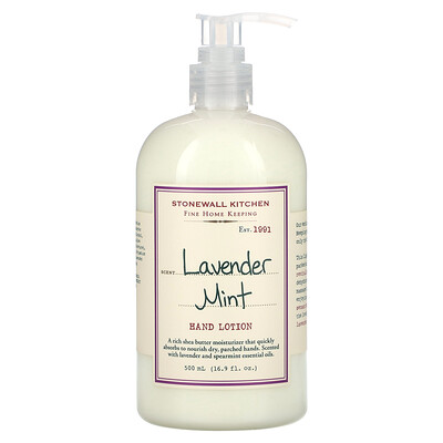 Stonewall Kitchen  Hand Lotion  Lavender Mint  16.9 fl oz (500 ml)
