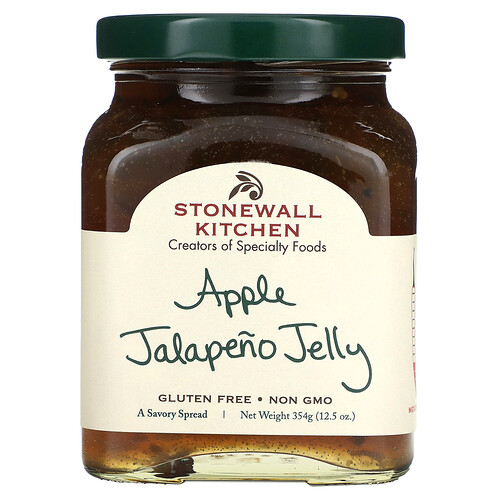 Stonewall Kitchen, Apple Jalapeno Jelly, Apfel-Jalapeno-Gelee, mittel, 354 g (12,5 oz.)