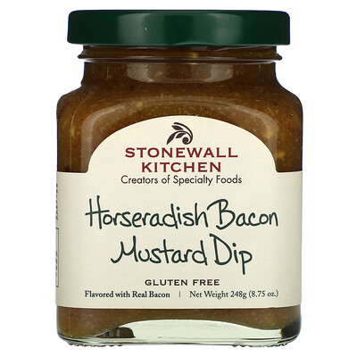 Stonewall Kitchen, Dip de rábano picante, tocino y mostaza, 248 g (8,75 oz)