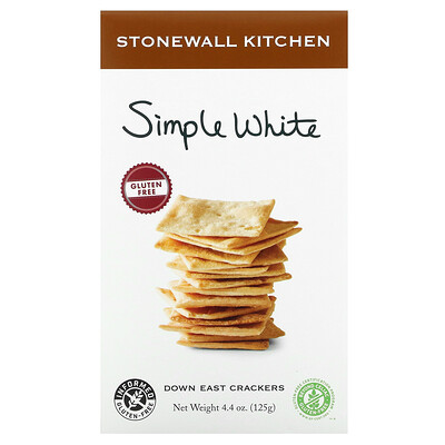 Stonewall Kitchen Down East Crackers Gluten Free Simple White 4.4 oz (125 g)