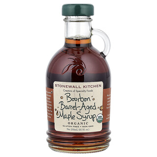 Stonewall Kitchen, オーガニックバーボン バレルエイジド メープルシロップ、250ml（8.5液量オンス）