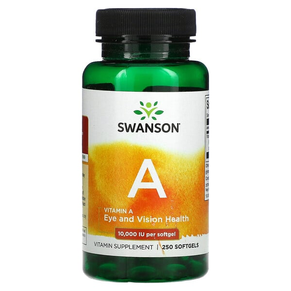 Swanson‏, Vitamin A, 10,000 IU, 250 Softgels