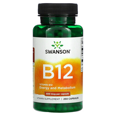 

Swanson Vitamin B12 500 mcg 260 Capsules