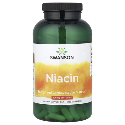 Swanson Vitamins, Niacina, 500 mg, 250 cápsulas