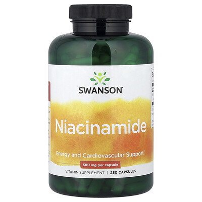 Swanson Vitamins, Nicotinamida, 500 mg, 250 cápsulas