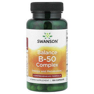 Swanson Vitamins, Σύμπλεγμα B-50 Balance, 100 κάψουλες