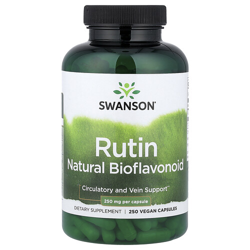 Swanson Vitamins Rutin, Natural Bioflavonoid, 250 mg, 250 Vegan Capsules