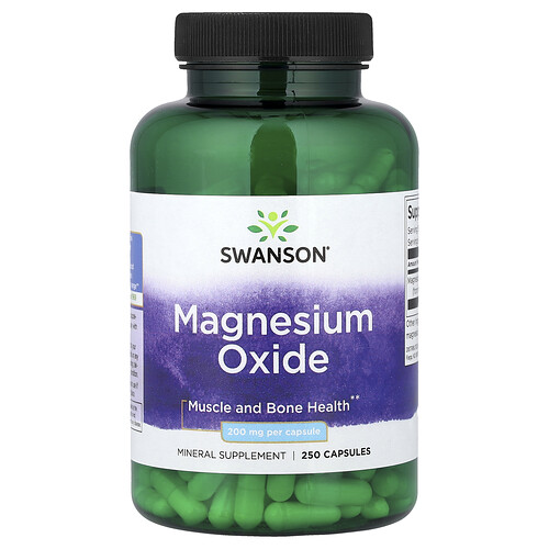 Swanson, Magnesium Oxide, 400 mg, 250 Capsules (200 mg per Capsule)