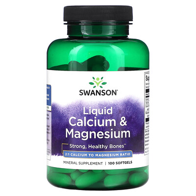 

Swanson Liquid Calcium & Magnesium 100 Softgels