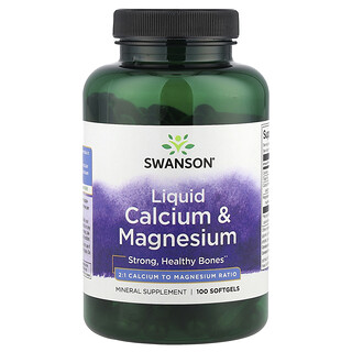Swanson Vitamins, Liquid Calcium & Magnesium, 100 Softgels