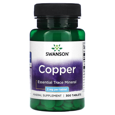 

Swanson Copper 2 mg 300 Tablets