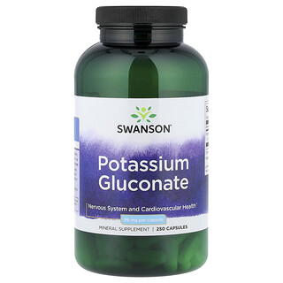 Swanson Vitamins, Gluconate de potassium, 99 mg, 250 capsules