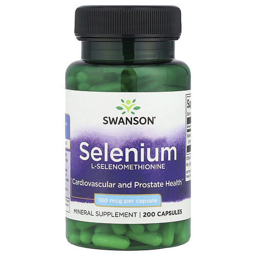 Swanson Vitamins, Selenium, 100 mcg, 200 Capsules