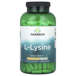 Swanson Vitamins, L-lysine, 500 mg, 300 capsules