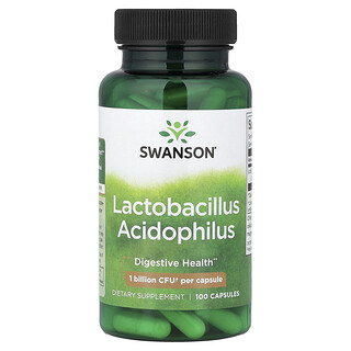 Swanson Vitamins, Lactobacillus acidophilus, 1 milliard CFU, 100 kapsler