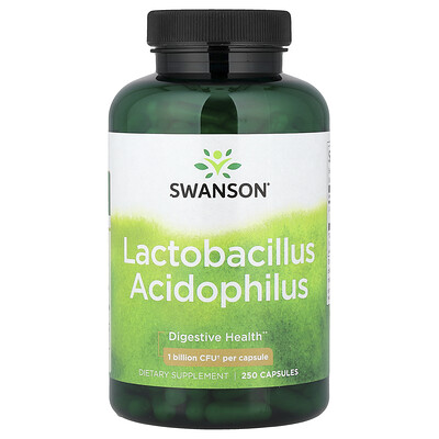 Swanson Vitamins, Lactobacillus acidophilus, 1000 millones de UFC, 250 cápsulas