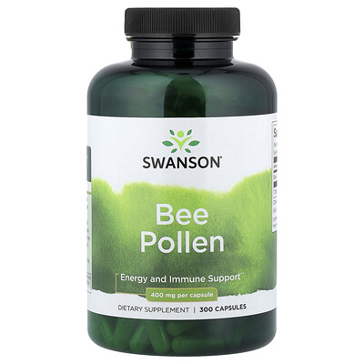 Swanson Vitamins, Polen de abeja, 400 mg, 300 cápsulas