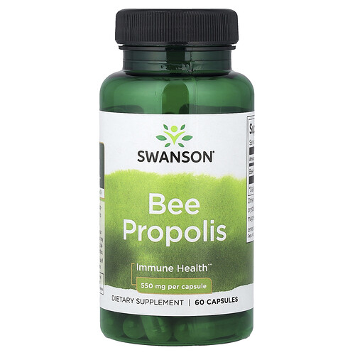Swanson Vitamins, Bee Propolis, Bienenpropolis, 550 mg, 60 Kapseln