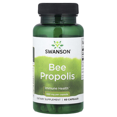 Swanson Vitamins, Propóleo de abeja, 550 mg, 60 cápsulas