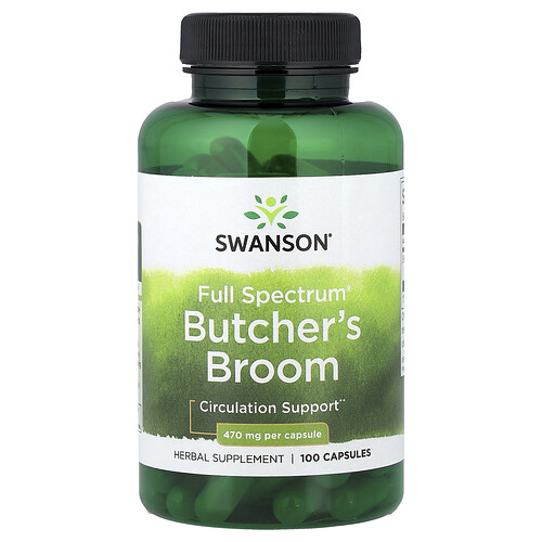Swanson Vitamins Full Spectrum® Butcher's Broom, 470 mg, 100 Capsules