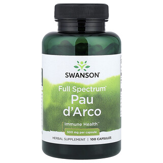 Swanson Vitamins, Full Spectrum® Pau d'Arco, 500 mg, 100 Capsules