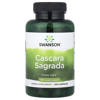 Swanson Vitamins, Cáscara sagrada, 450 mg, 100 cápsulas
