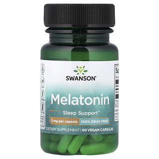 Swanson Vitamins, Melatonin, 3 mg, 60 Kapseln