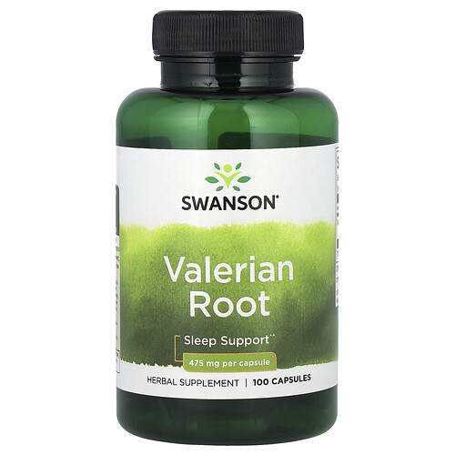 Swanson Vitamins Valerian Root, 475 mg, 100 Capsules