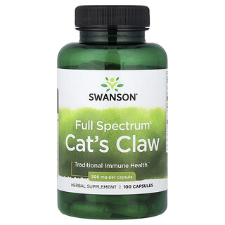 Swanson Vitamins, Full Spectrum® Cat's Claw, 500 mg, 100 Capsules