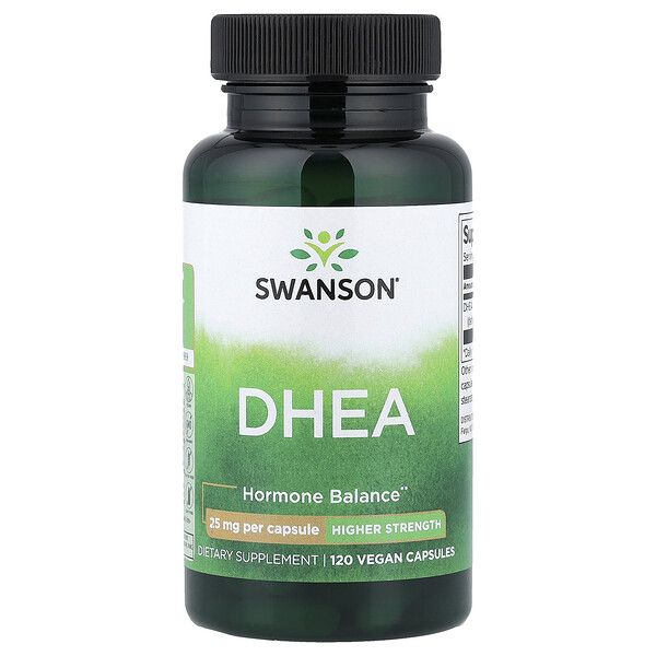 Swanson Vitamins DHEA, 25 mg, 120 Vegan Capsules
