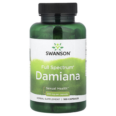 Swanson Vitamins, Full Spectrum®, Damiana, 510 mg, 100 cápsulas