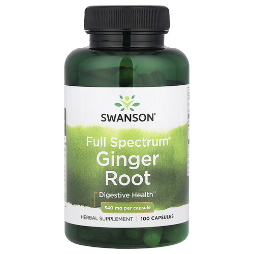 Swanson, Full Spectrum® Ginger Root, 1,080 mg, 100 Capsules (540 mg per Capsule)