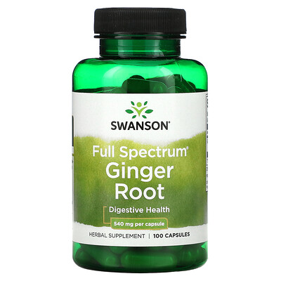 

Swanson Spectrum Ginger Root 540 mg 100 Capsules