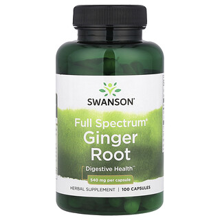 Swanson Vitamins, Fullspektrum® ingefära, 540 mg, 100 kapslar