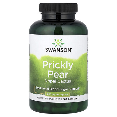 Product Image for Swanson, Prickly Pear Nopal Cactus, 180 Capsules (650 mg Per capsule)