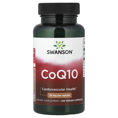 Swanson, CoQ10, 30 mg, 120 cápsulas veganas