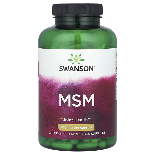 Swanson Vitamins, MSM, 500 mg, 250 Capsules