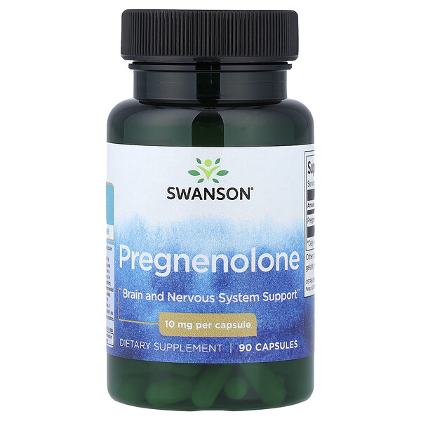 Swanson Vitamins Pregnenolone, 10 mg, 90 Capsules