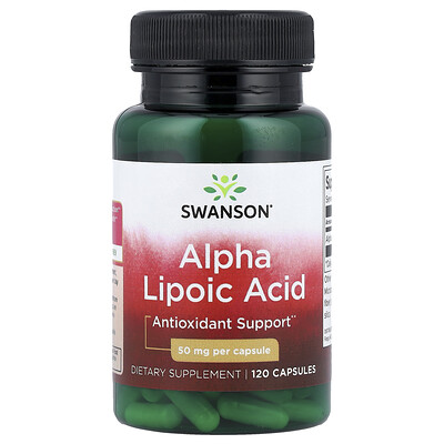 Swanson Vitamins, Ácido alfa-lipoico, 50 mg, 120 cápsulas