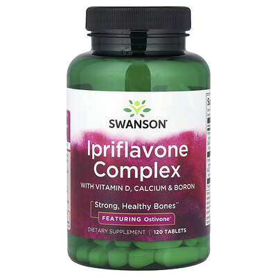 Swanson Vitamins Ipriflavone Complex with Vitamin D Calcium  Boron 120 Tablets