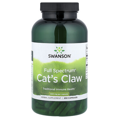 Swanson Vitamins, Uña de gato Full Spectrum®, 250 cápsulas (500 mg por cápsula)