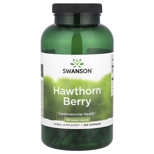 Swanson Hawthorn Berry Antioxidant, Circulation Support 250 Capsules, 565 Miligram Each