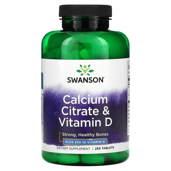 Calcium Citrate & Vitamin D, 250 Tablets