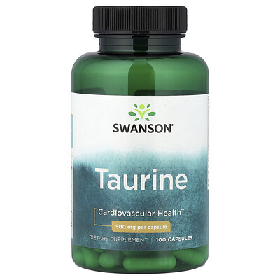 Swanson Vitamins, Taurina, 500 mg, 100 cápsulas
